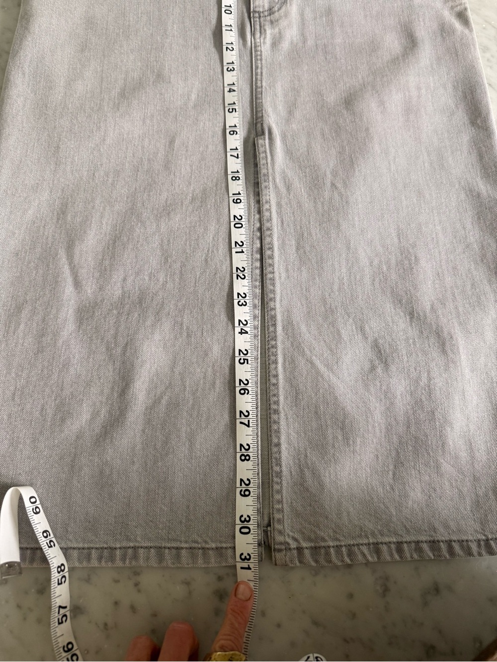 Tibi Grey Denim double Waisted denim skirt
Size 27 - Picture 7 of 9